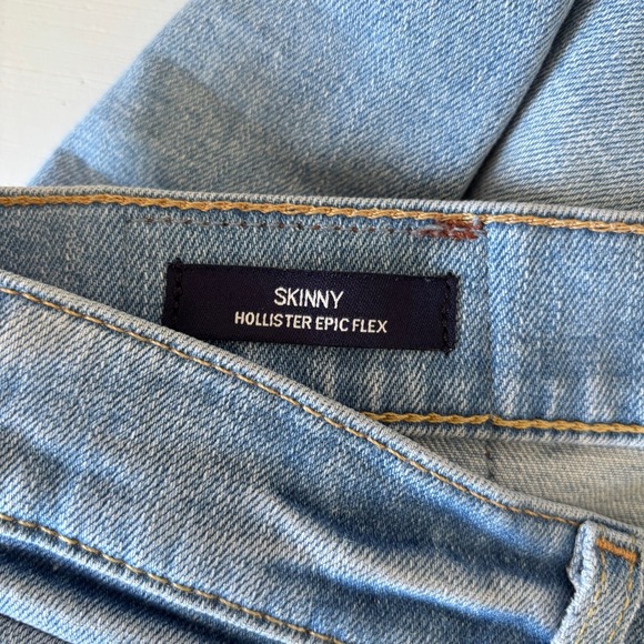 Hollister Men's Size 32 Jeans Skinny Epic Flex Essential Denim Light Wash School - Picture 7 of 10